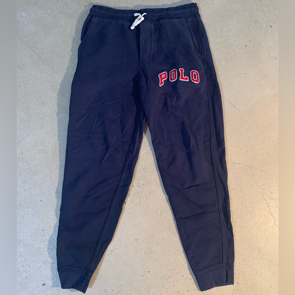 Vintage Boy’s Polo Ralph Lauren Navy Blue Fleece Joggers